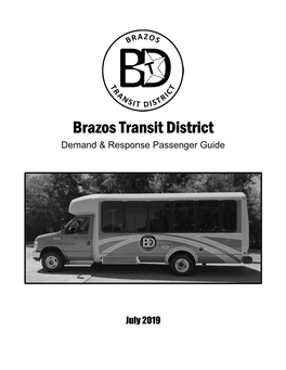 Brazos Transit District Demand & Response Passenger Guide