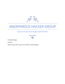 Anonymous Hacker Group