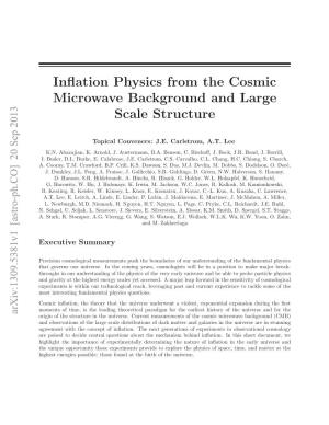 Inflation Physics from the Cosmic Microwave Background and Large