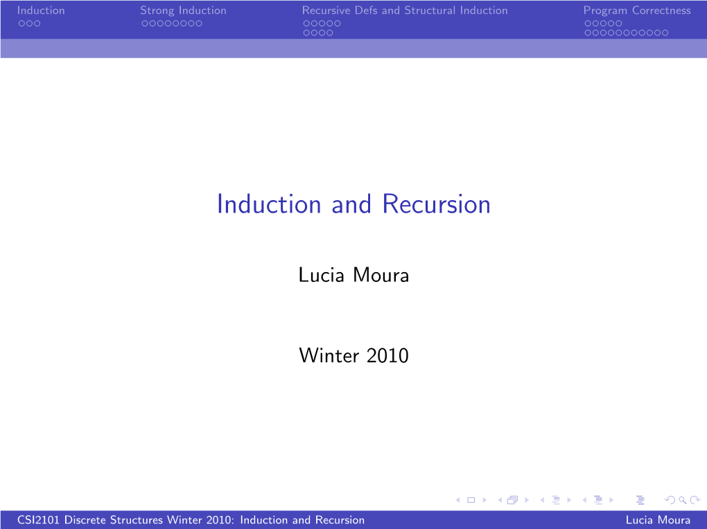 Induction and Recursion