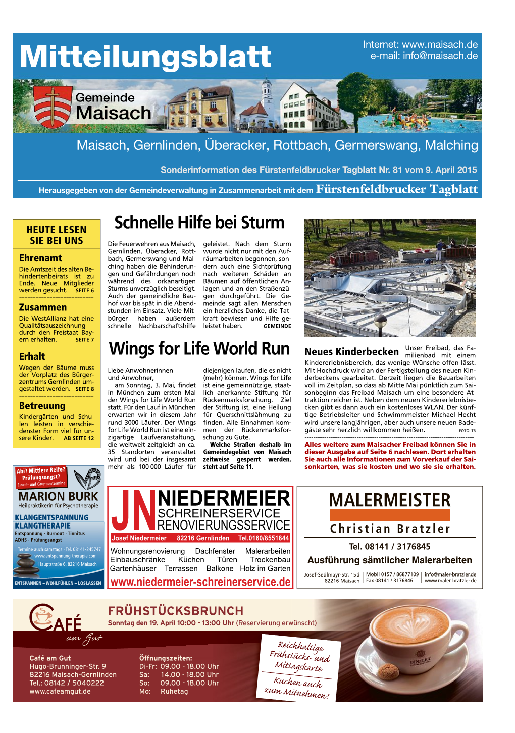 Mitteilungsblatt April 2015