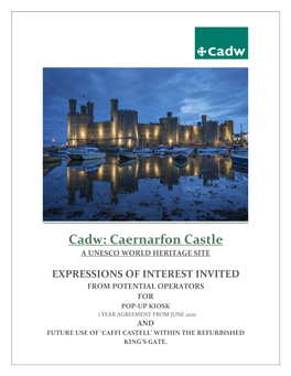 Cadw Caernarfon Castle, the Pop-Up Kiosk Occupational Agreement