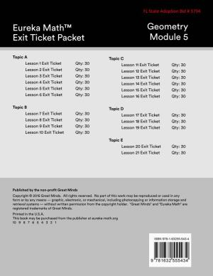 Eureka Math™ Exit Ticket Packet Geometry Module 5