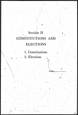 Constitutions and Elections