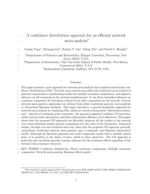 A Confidence Distribution Approach for an Efficient Network Meta-Analysis