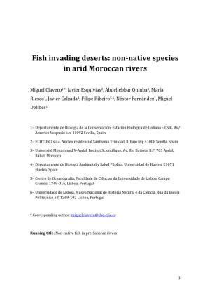 Non-Native Species in Arid Moroccan Rivers
