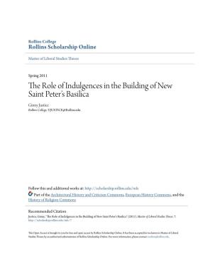 The Role of Indulgences in the Building of New Saint Peter's Basilica