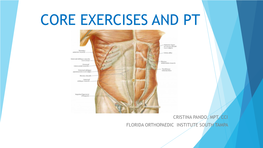 Core Exercises and Pt