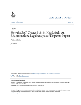 An Educational and Legal Analysis of Disparate Impact William C