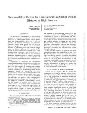 Compressibility Factors for Lean Natural Gas-Carbon Dioxide Mixtures at High Pressure