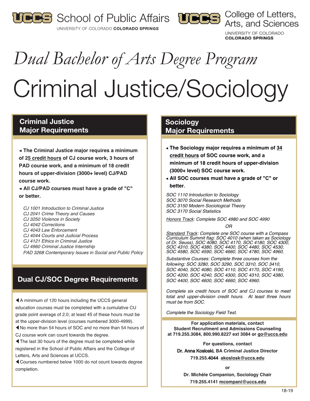 Criminal Justice/Sociology
