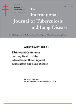 International Journal of Tuberculosis and Lung Disease SUPPLEMENT