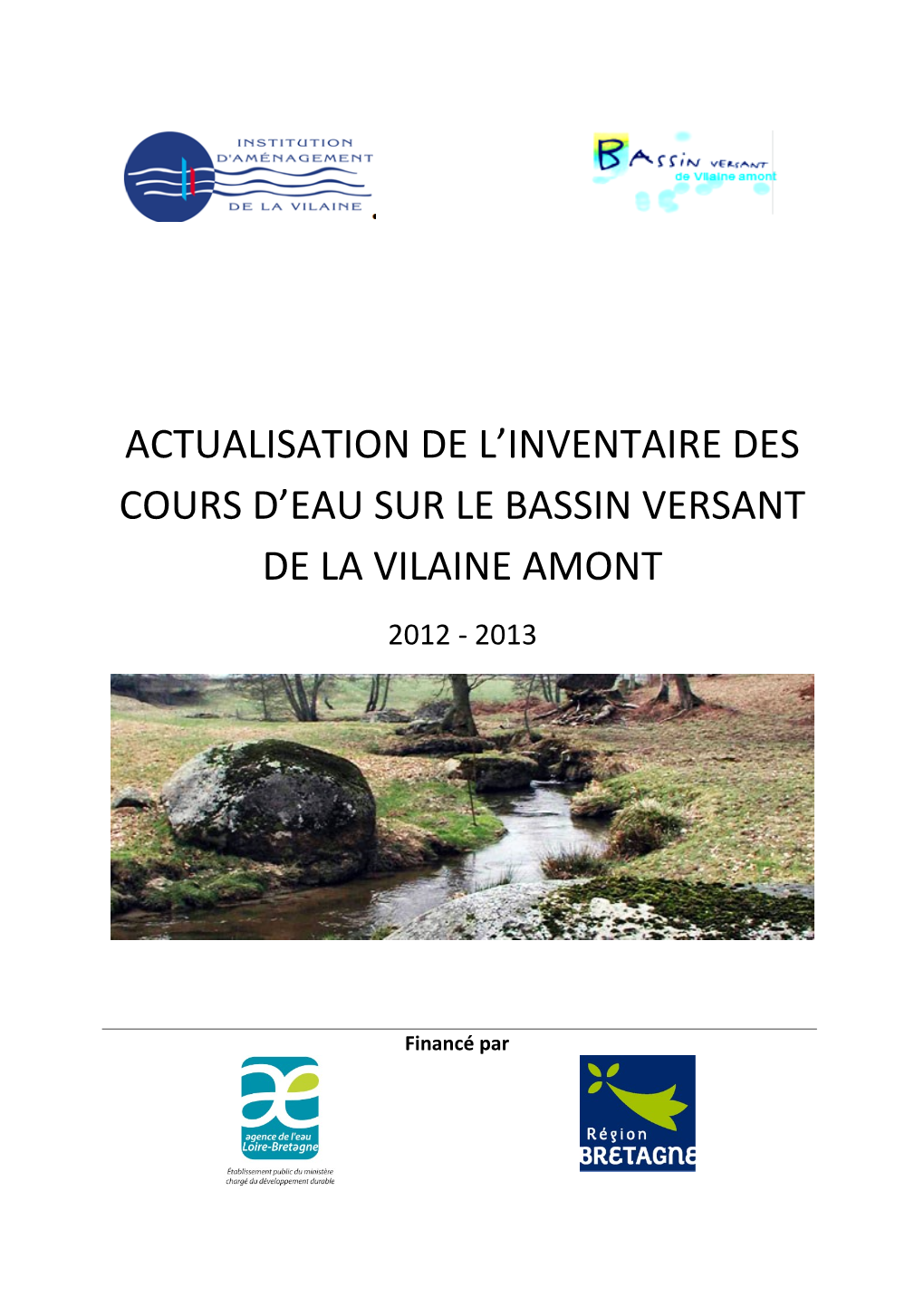 Inventaire Des Cours D'eau Sur Le Bassin De La Vilaine Amont