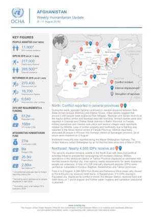 AFGHANISTAN Weekly Humanitarian Update (5 - 11 August 2019)