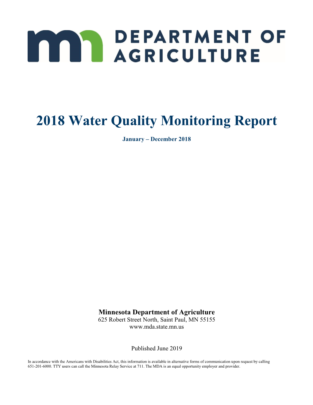 Surface Water Monitoring Results