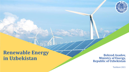 Development of Renewable Energy Sources in Uzbekistan