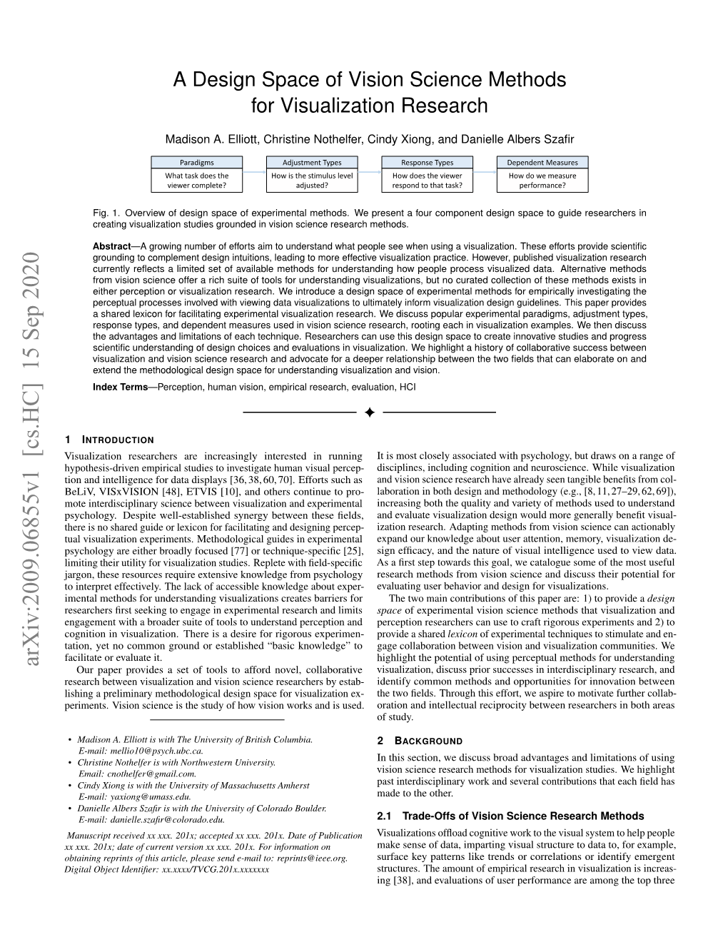 A Design Space of Vision Science Methods for Visualization Research