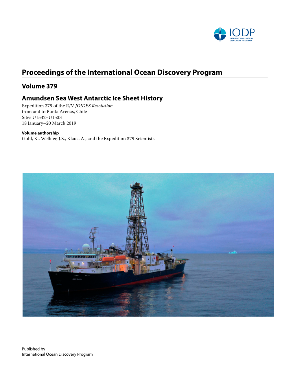 Proceedings of the International Ocean Discovery Program Volume