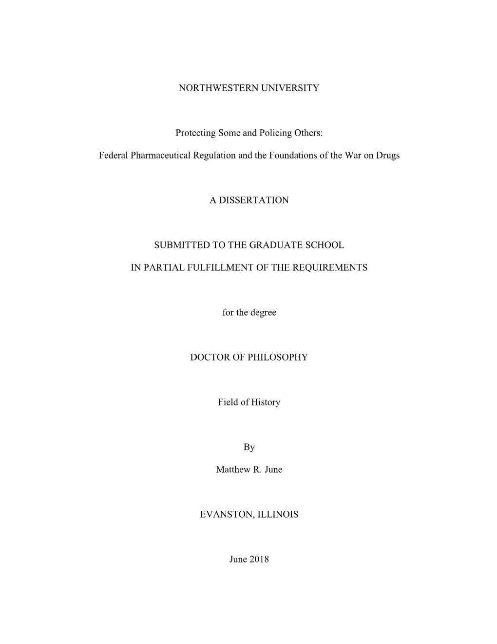 Federal Pharmaceutical Regulation and the Foundations of the War on Drugs