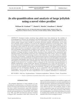 In Situ Quantification and Analysis of Large Jellyfish Using a Novel Video Profiler