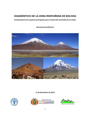 Diagnóstico De La Zona Montañosa De Bolivia