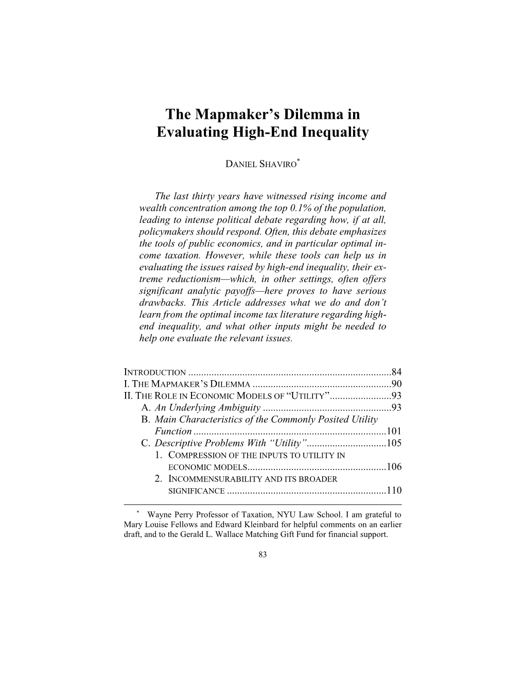 The Mapmaker's Dilemma in Evaluating High-End Inequality