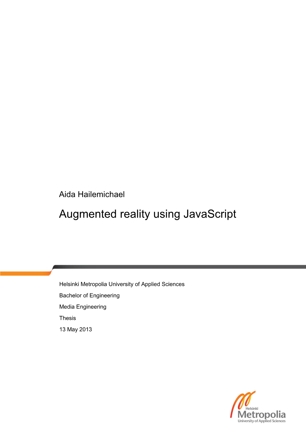 Augmented Reality Using Javascript