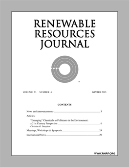 Renewable Resources Journal 1 ABOUT RNRF