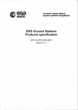 ERS Ground Stations Products Specification