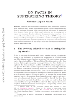 On Facts in Superstring Theory
