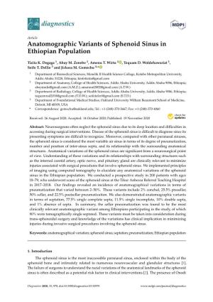 Anatomographic Variants of Sphenoid Sinus in Ethiopian Population