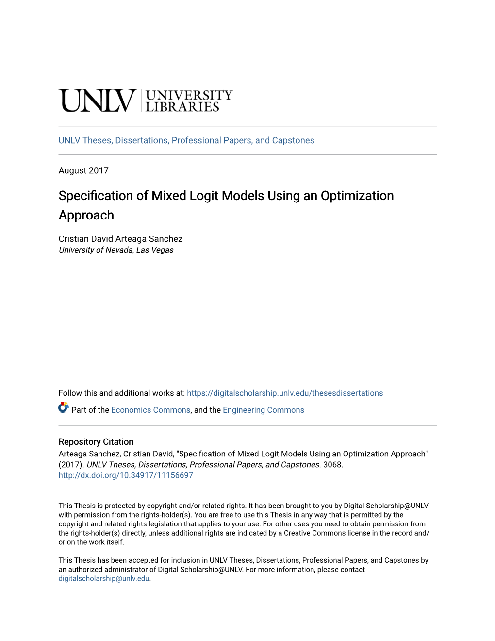 Specification of Mixed Logit Models Using an Optimization Approach