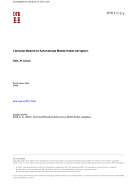 Technical Report on Autonomous Mobile Robot Navigation