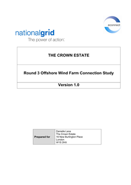 THE CROWN ESTATE Round 3 Offshore Wind Farm Connection