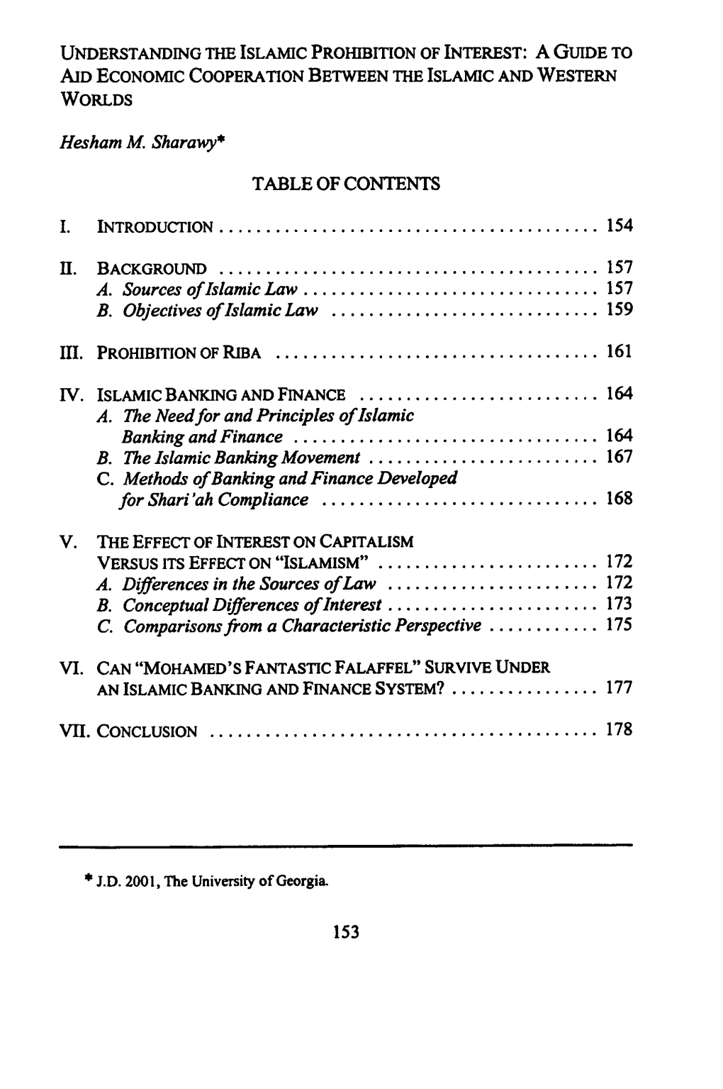 Understanding the Islamic Prohibition of Interest: a Guide to Aid Economic Cooperation Between the Islamic and Western Worlds