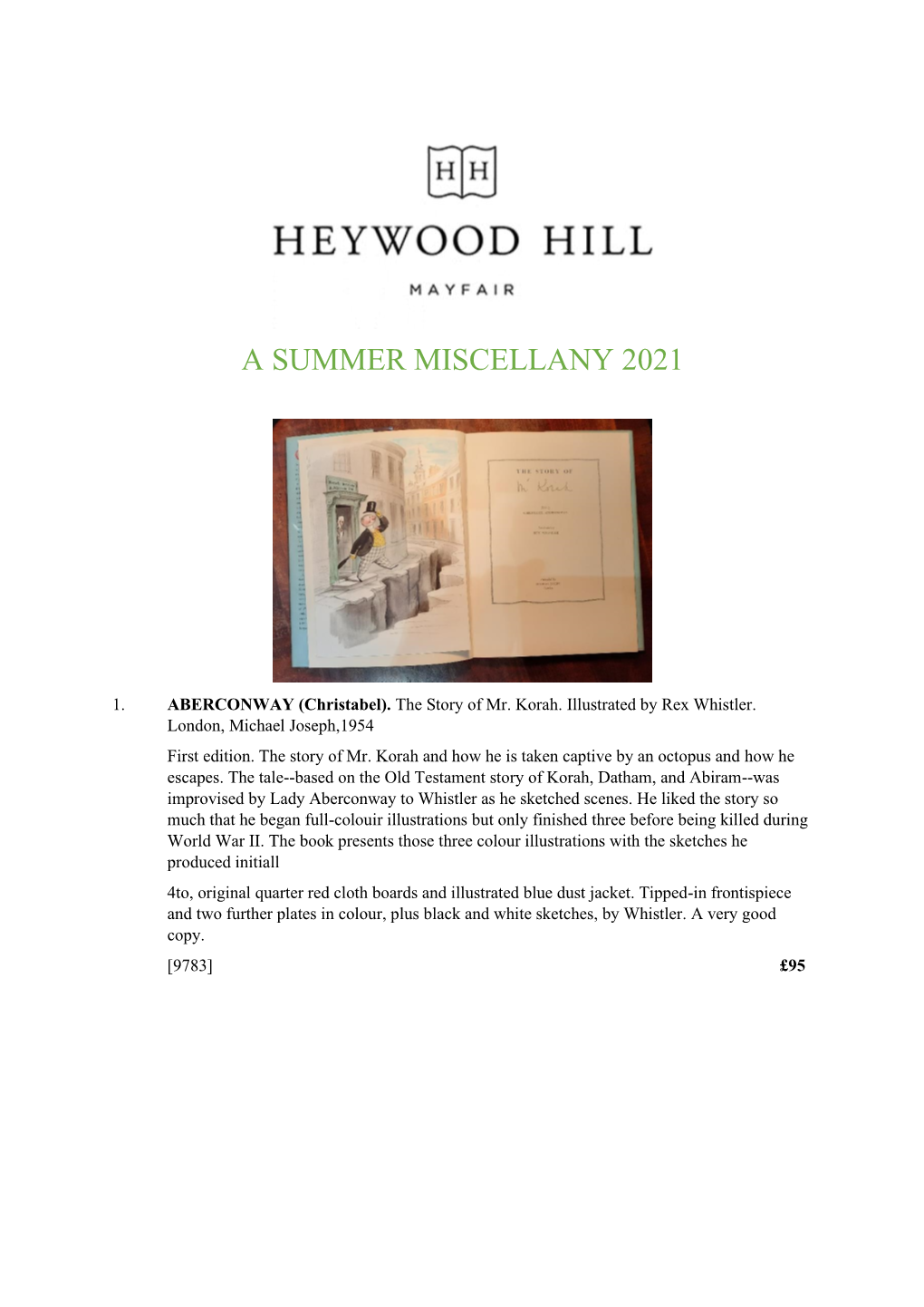 A Summer Miscellany 2021