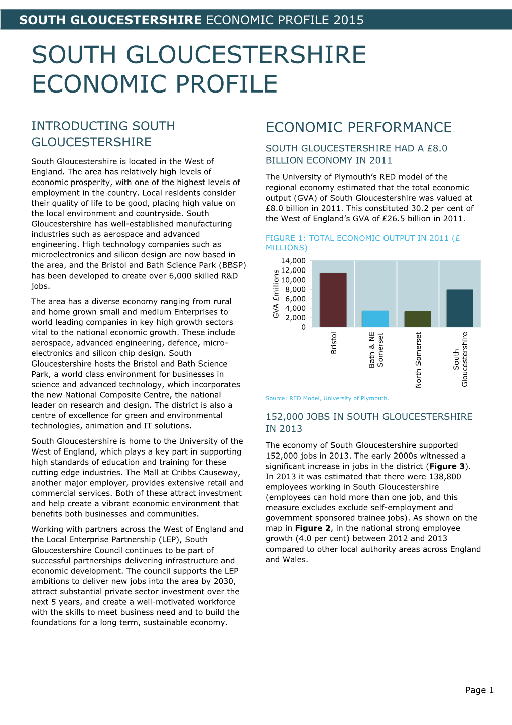 South Gloucestershire Economic Profile 2015