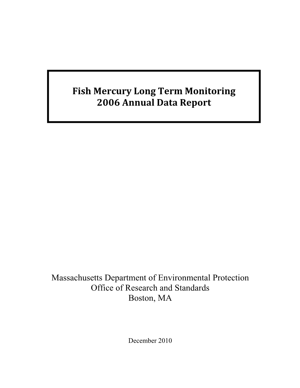 Fish Mercury Long Term Monitoring