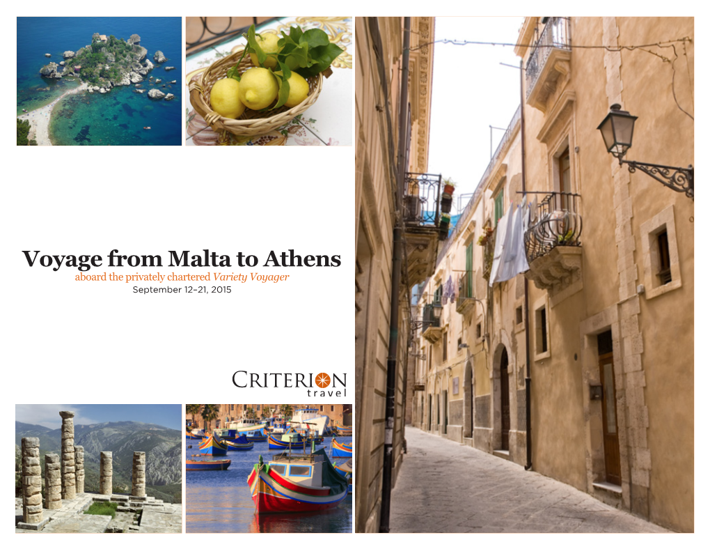 Voyage from Malta to Athens