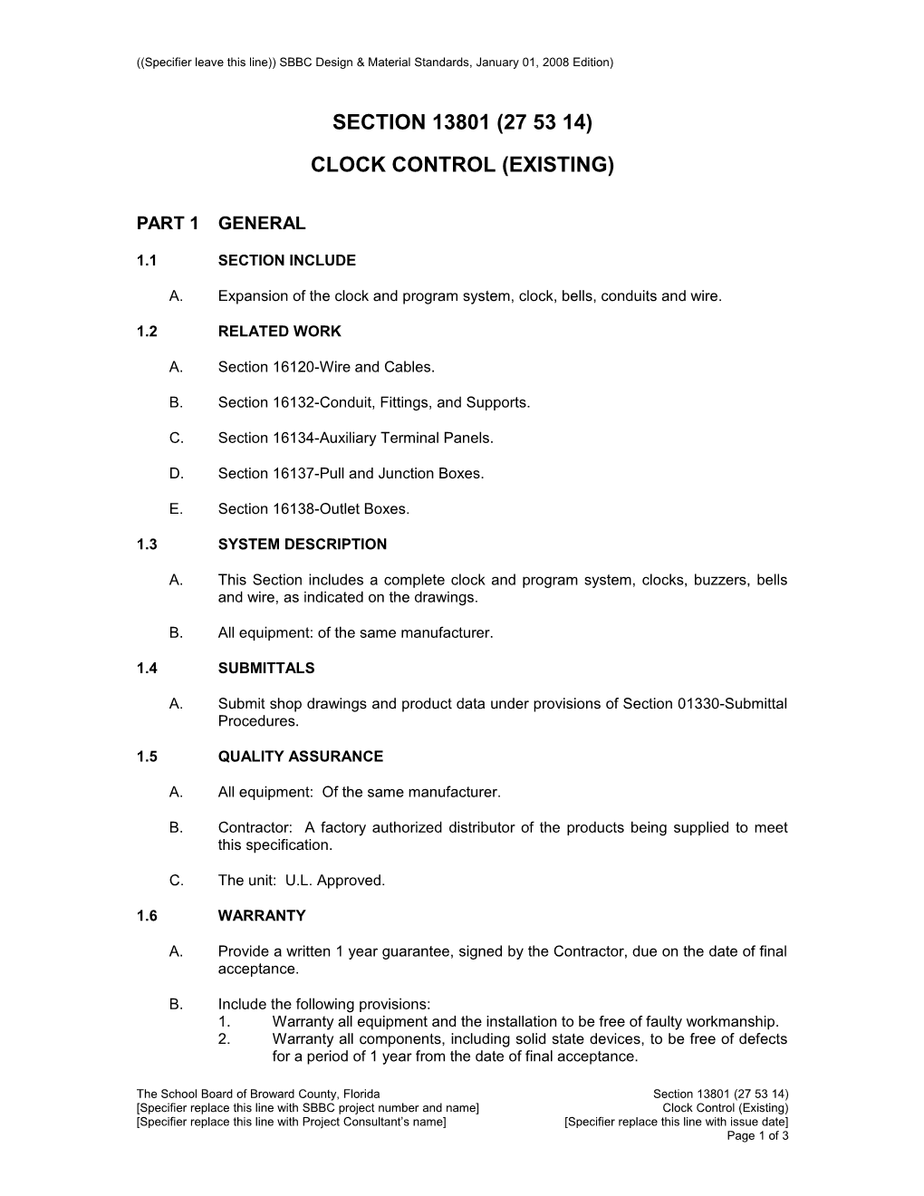 Specifier Leave This Line)) SBBC Design & Material Standards, January 01, 2008 Edition s2