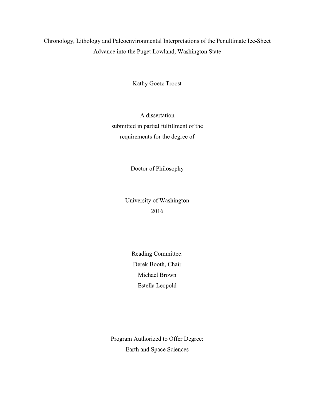 Possession-Age Chronologic and Lithologic Data