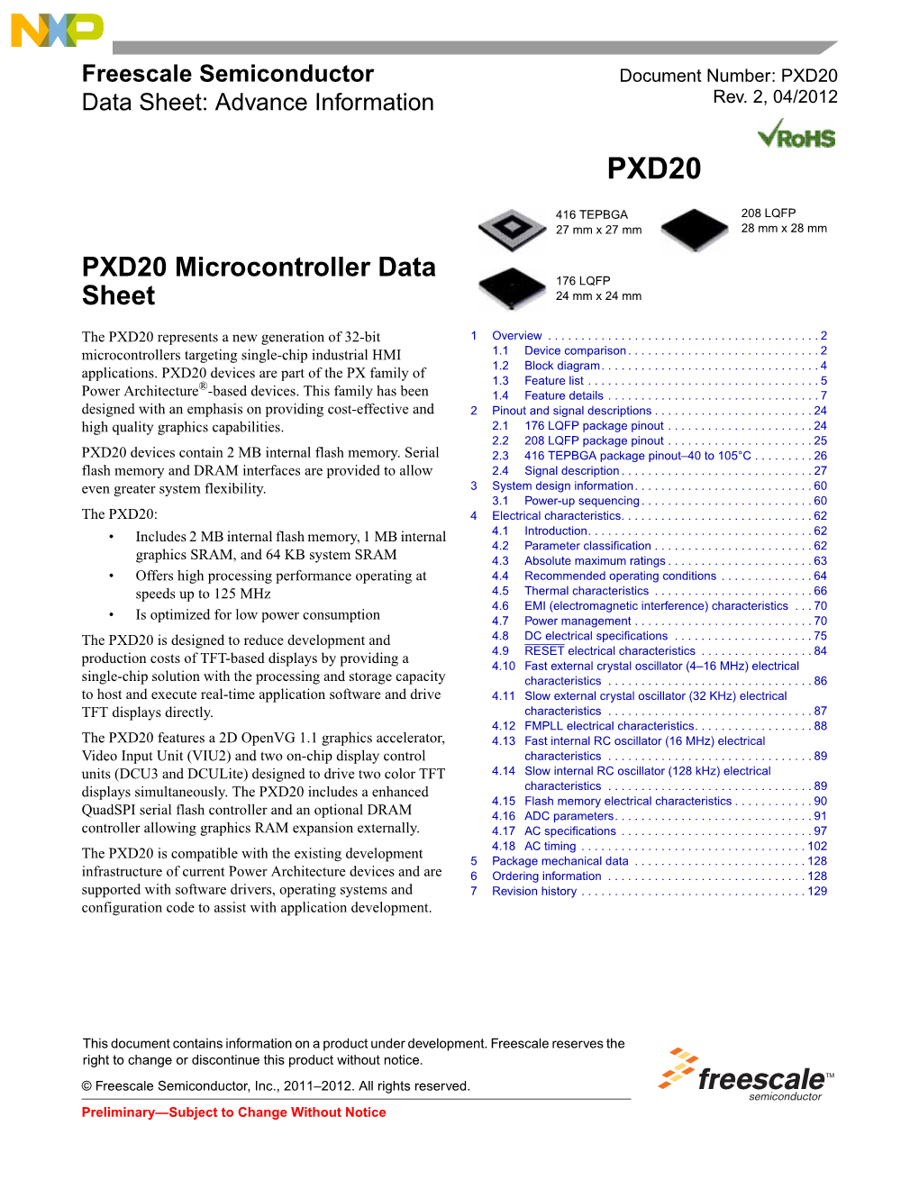 MPC5645S/SC667108 Microcontroller Data Sheet