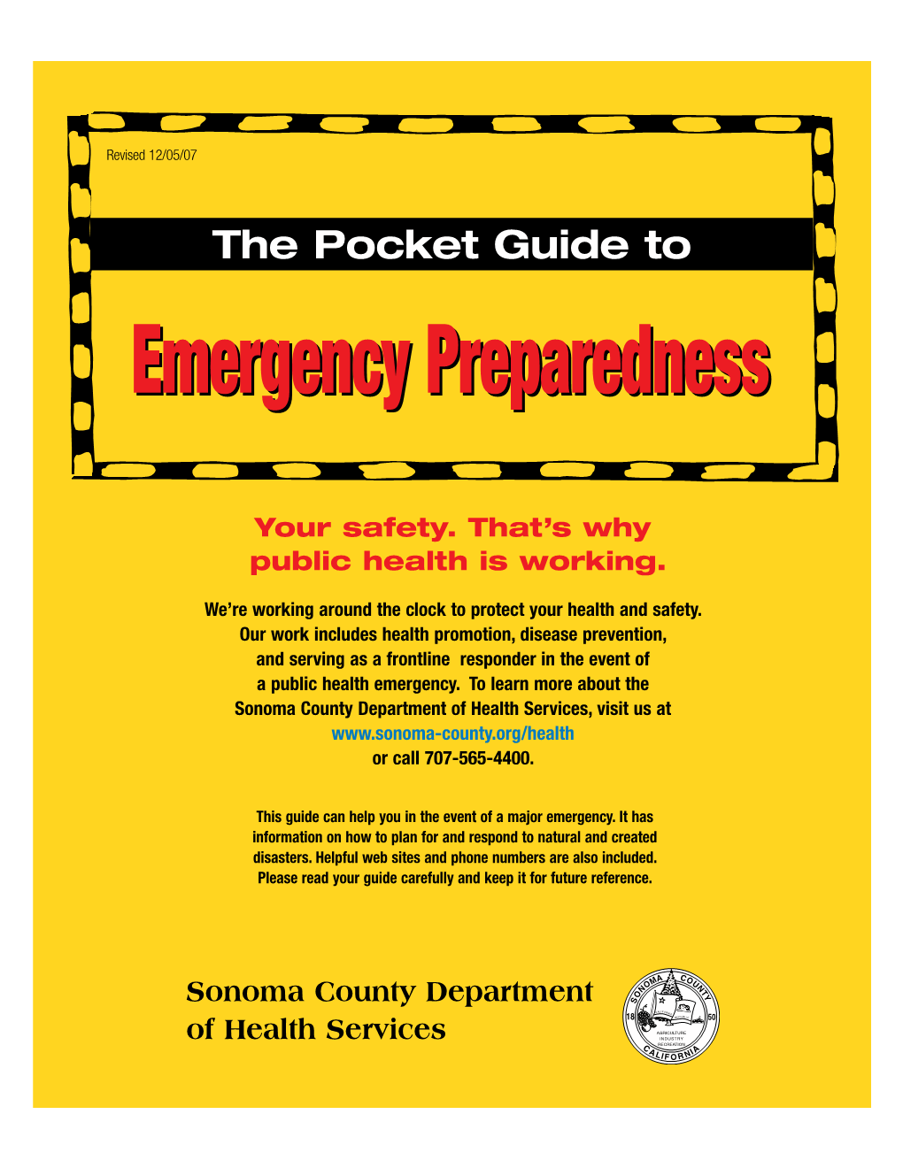 Emergency Preparedness Emergency Preparedness