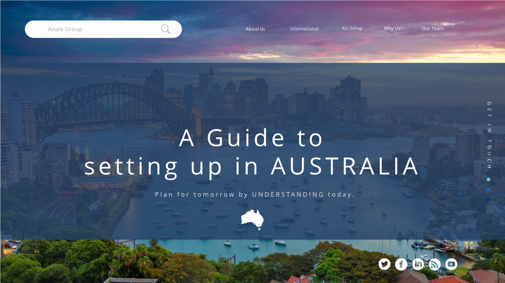 A Guide to Setting up in AUSTRALIA