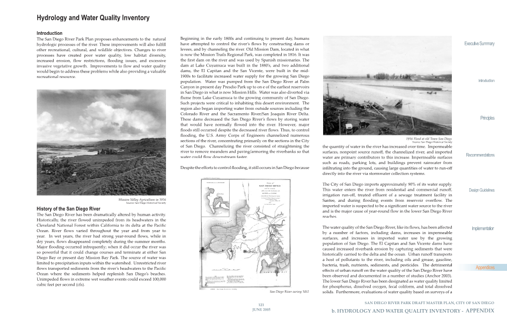 Hydrology and Water Quality Inventory