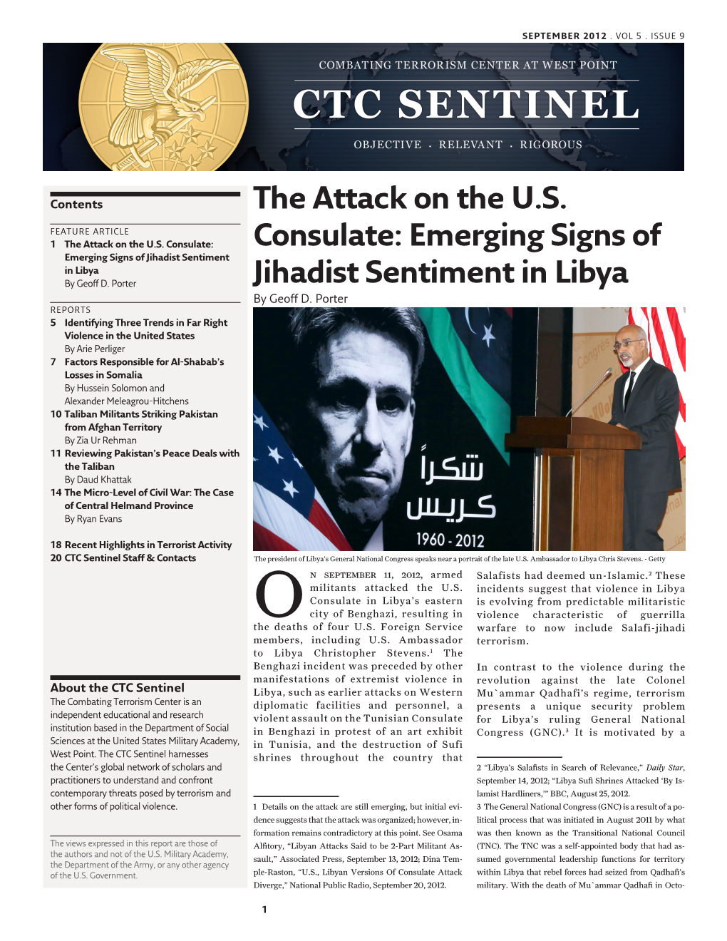 The Attack on the U.S. Consulate: Emerging Signs of Jihadist