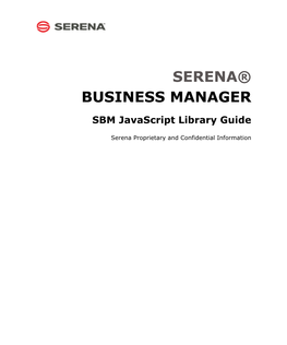 SBM Javascript Library Guide