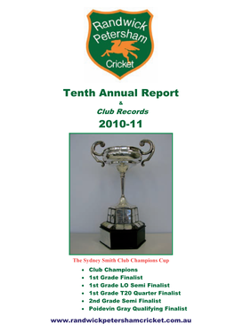 Tenth Annual Report 2010-11