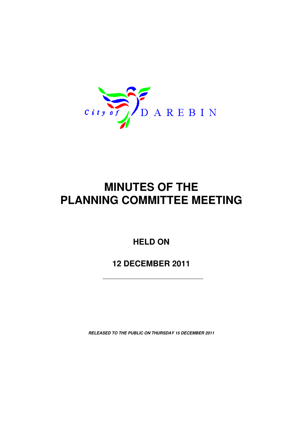 Minutes of the Planning Committee Meeting