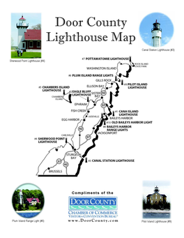 Door County Lighthouse Map